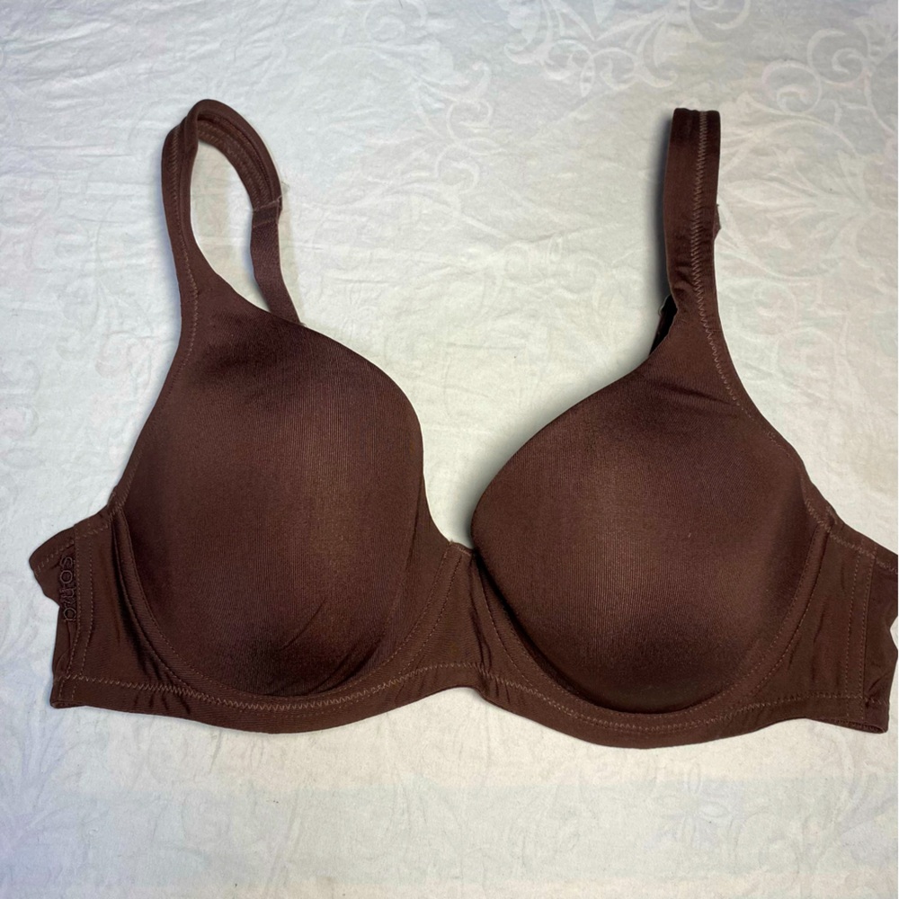 Soma Travelers Full Coverage Allura Bra 36B Nude Brown Underwire TShirt Sold Out